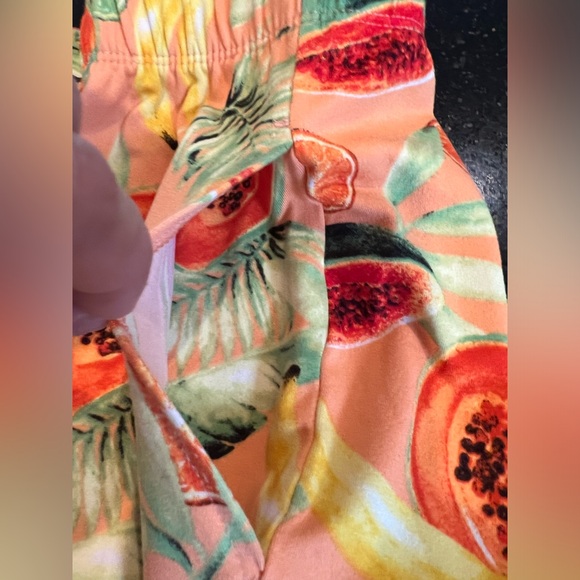 NWOT Joyspun Papaya and Banana Print Shorts with elastic waist and Pockets XL - Picture 2 of 7